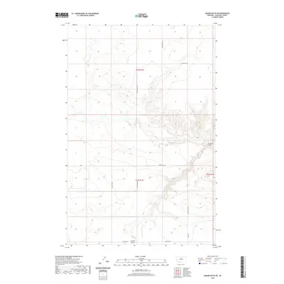 2020 Map of Square Butte NE, 2020 Print