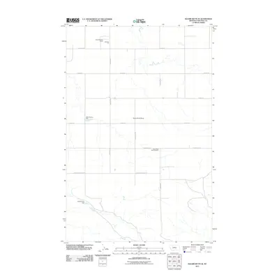 2011 Map of Square Butte SE, 2011 Print