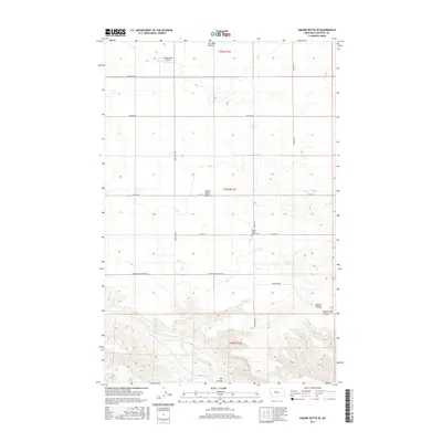2017 Map of Square Butte SE, 2017 Print