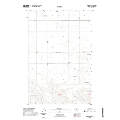 2020 Map of Square Butte SE, 2020 Print