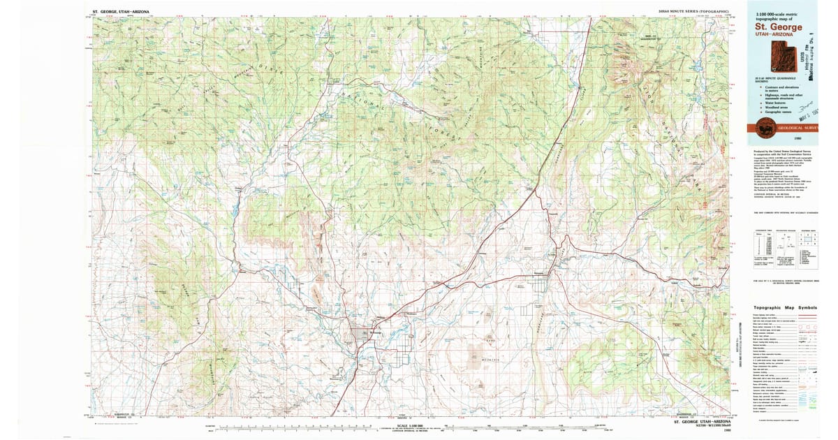 1980s Maps of Leeds UT Pastmaps - St George Washington County Ut Usgs Topo 1980 P1981 Og 1200x630 
