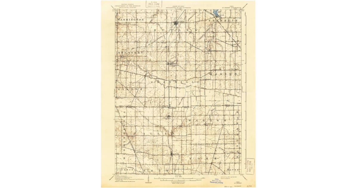 1900 1909 Maps of Yorkshire OH - St Henry Mercer County Oh Usgs Topo 1908 P1944 Og 1200x630