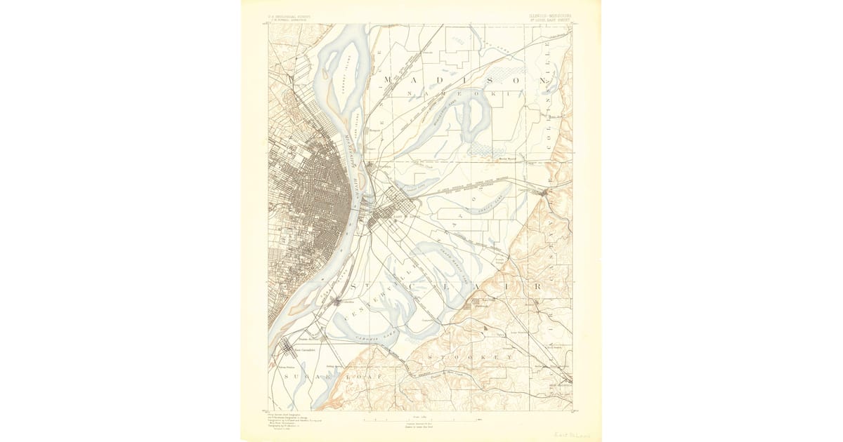 Old Maps of Old North Saint Louis - St Louis St Clair County Il Usgs Topo 1888 Og 1200x630 