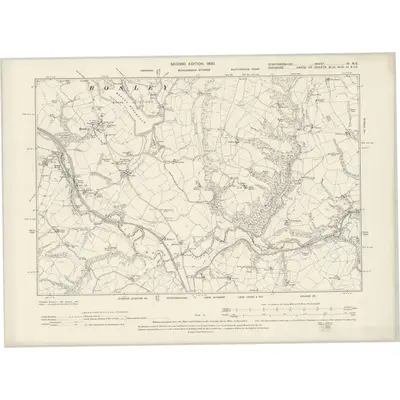 1897 Map of Staffordshire III.NE, 1900 Print