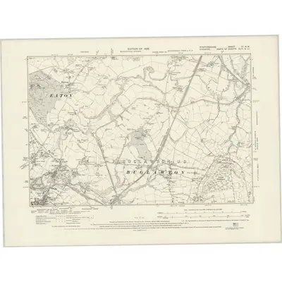 1922 Map of Staffordshire III.NW, 1926 Print