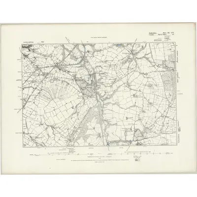 1873 Map of Staffordshire III.SW, 1888 Print