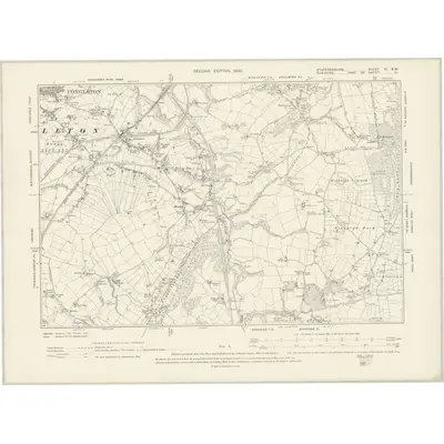 1897 Map of Staffordshire III.SW, 1900 Print