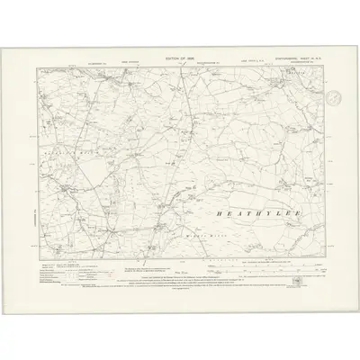 1923 Map of Staffordshire IV.NE, 1937 Print