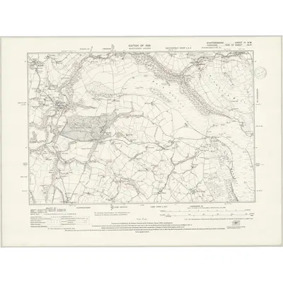 1923 Map of Staffordshire IV.NW, 1937 Print