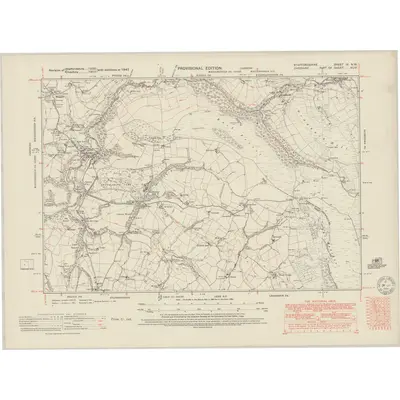 1947 Map of Staffordshire IV.NW, 1950 Print