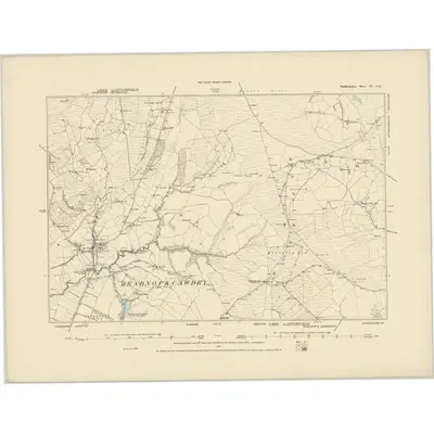 1878 Map of Staffordshire IV.SE, 1887 Print