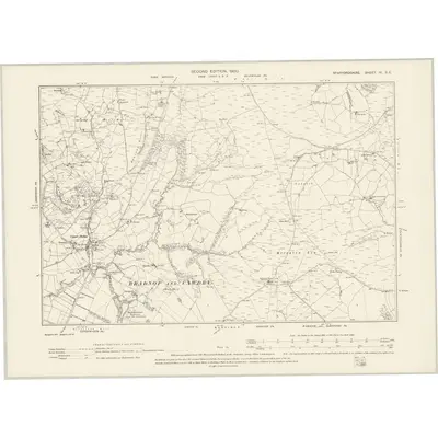 1897 Map of Staffordshire IV.SE, 1900 Print