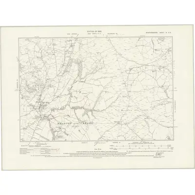 1923 Map of Staffordshire IV.SE, 1926 Print