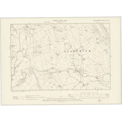 1897 Map of Staffordshire IV.SW, 1900 Print