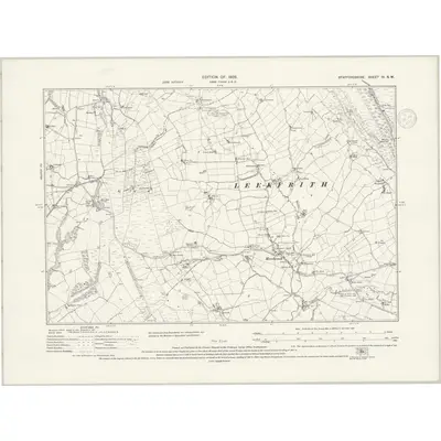1923 Map of Staffordshire IV.SW, 1937 Print