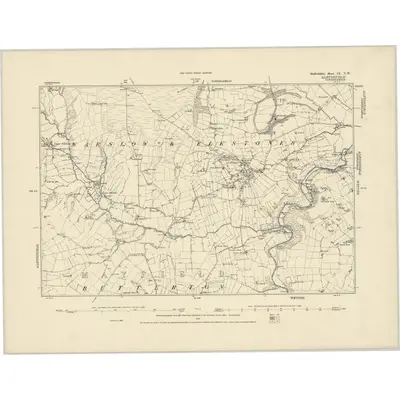1878 Map of Staffordshire IX.NW, 1887 Print
