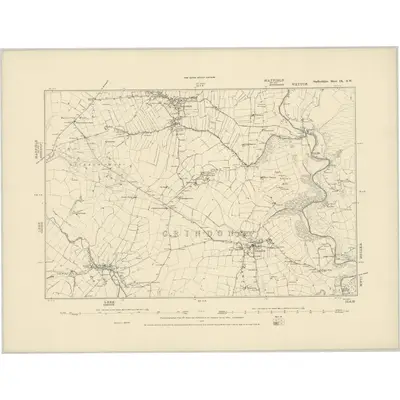 1878 Map of Staffordshire IX.SW, 1887 Print