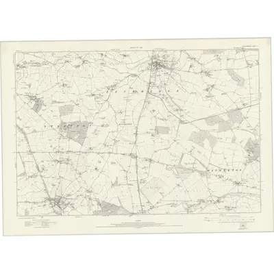 1915 Map of Staffordshire L, 1924 Print