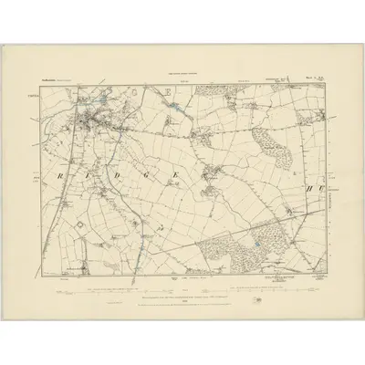 1880 Map of Staffordshire L.NE, 1884 Print