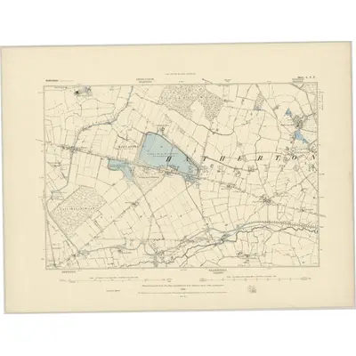 1882 Map of Staffordshire L.SE, 1884 Print