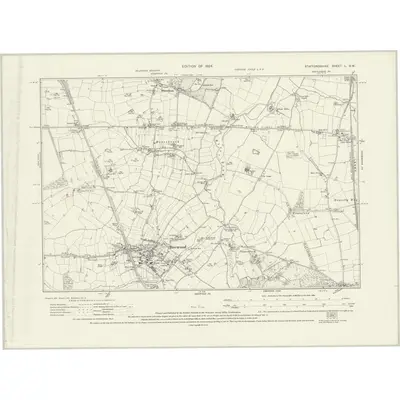1921 Map of Staffordshire L.SW, 1924 Print