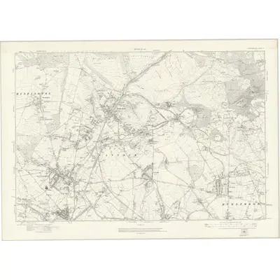 1915 Map of Staffordshire LI, 1921 Print