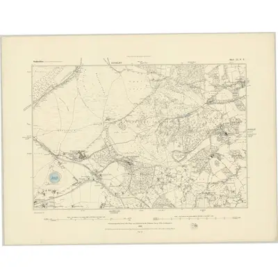 1882 Map of Staffordshire LI.NE, 1883 Print