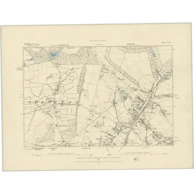 1880 Map of Staffordshire LI.NW, 1883 Print