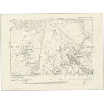 1915 Map of Staffordshire LI.NW, 1921 Print