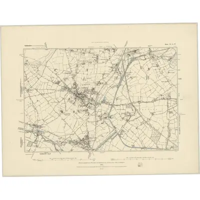 1882 Map of Staffordshire LI.SW, 1883 Print