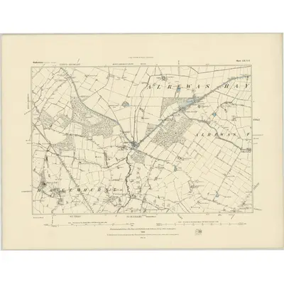 1881 Map of Staffordshire LII.NE, 1883 Print