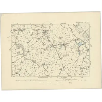 1882 Map of Staffordshire LII.NW, 1883 Print