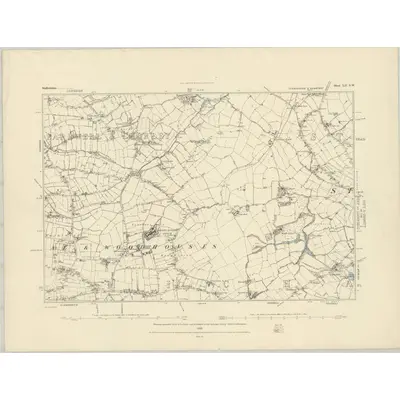 1882 Map of Staffordshire LII.SW, 1883 Print