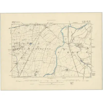 1881 Map of Staffordshire LIII.NW, 1885 Print