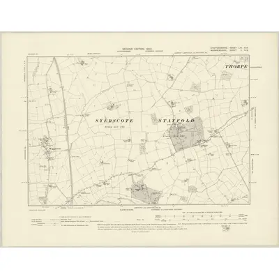 1900 Map of Staffordshire LIX.NE, 1903 Print