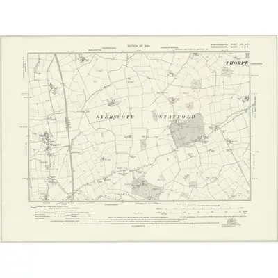 1921 Map of Staffordshire LIX.NE, 1924 Print