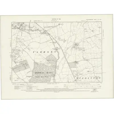 1921 Map of Staffordshire LIX.NW, 1924 Print