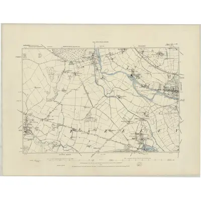 1882 Map of Staffordshire LIX.SW, 1884 Print
