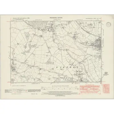 1938 Map of Staffordshire LIX.SW, 1947 Print