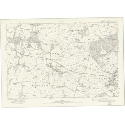 1921 Map of Staffordshire LV, 1924 Print