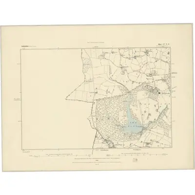 1882 Map of Staffordshire LV.NE, 1883 Print