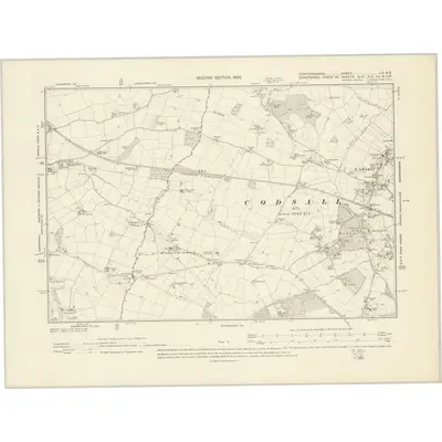 1900 Map of Staffordshire LV.SE, 1903 Print