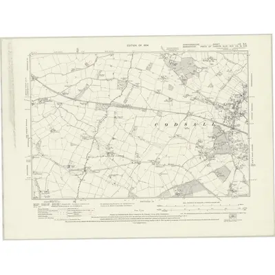 1921 Map of Staffordshire LV.SE, 1931 Print