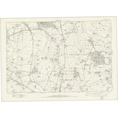 1915 Map of Staffordshire LVI, 1924 Print