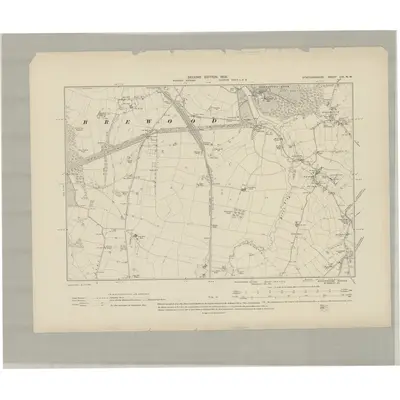 1900 Map of Staffordshire LVI.NW, 1903 Print