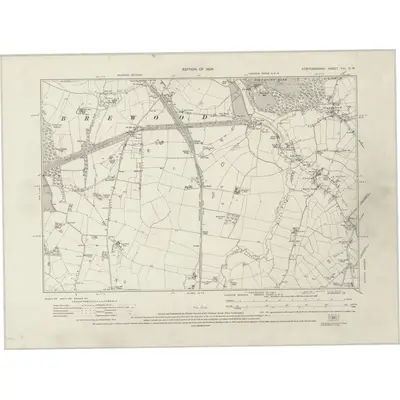1921 Map of Staffordshire LVI.NW, 1924 Print