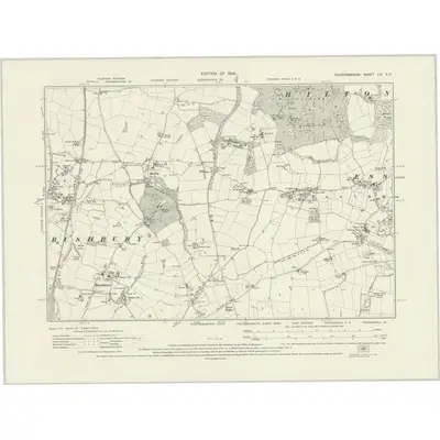 1921 Map of Staffordshire LVI.SE, 1924 Print