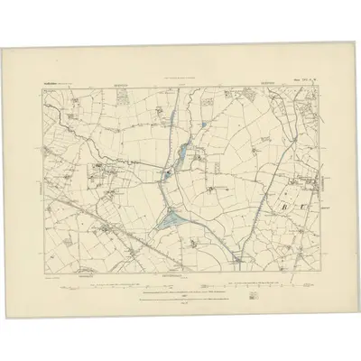 1882 Map of Staffordshire LVI.SW, 1884 Print