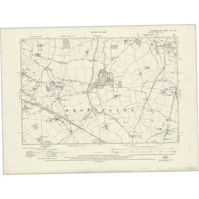 1921 Map of Staffordshire LVI.SW, 1924 Print