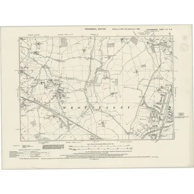 1938 Map of Staffordshire LVI.SW, 1944 Print